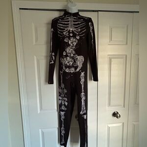 Skeleton Print Black Bodysuit